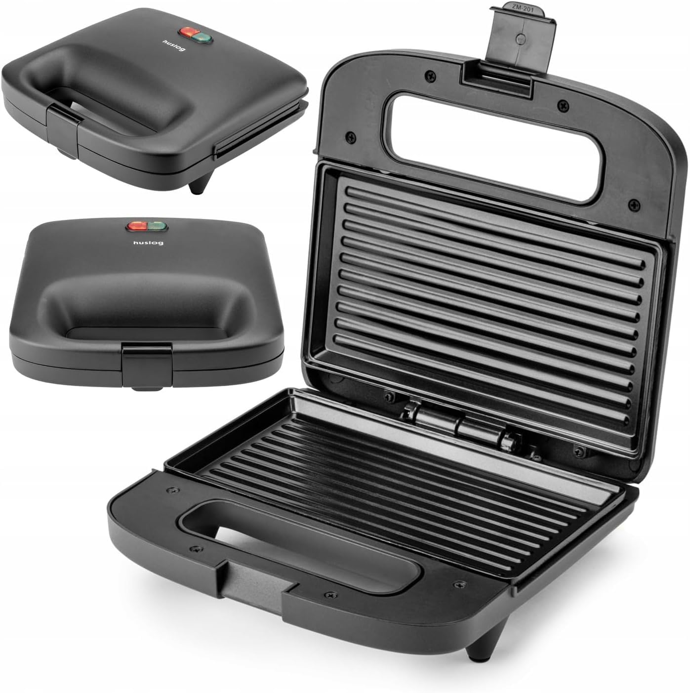 QuickBite toster, opiekacz do kanapek, powłoka nieprzywierająca, 1000 W, panini, czarny