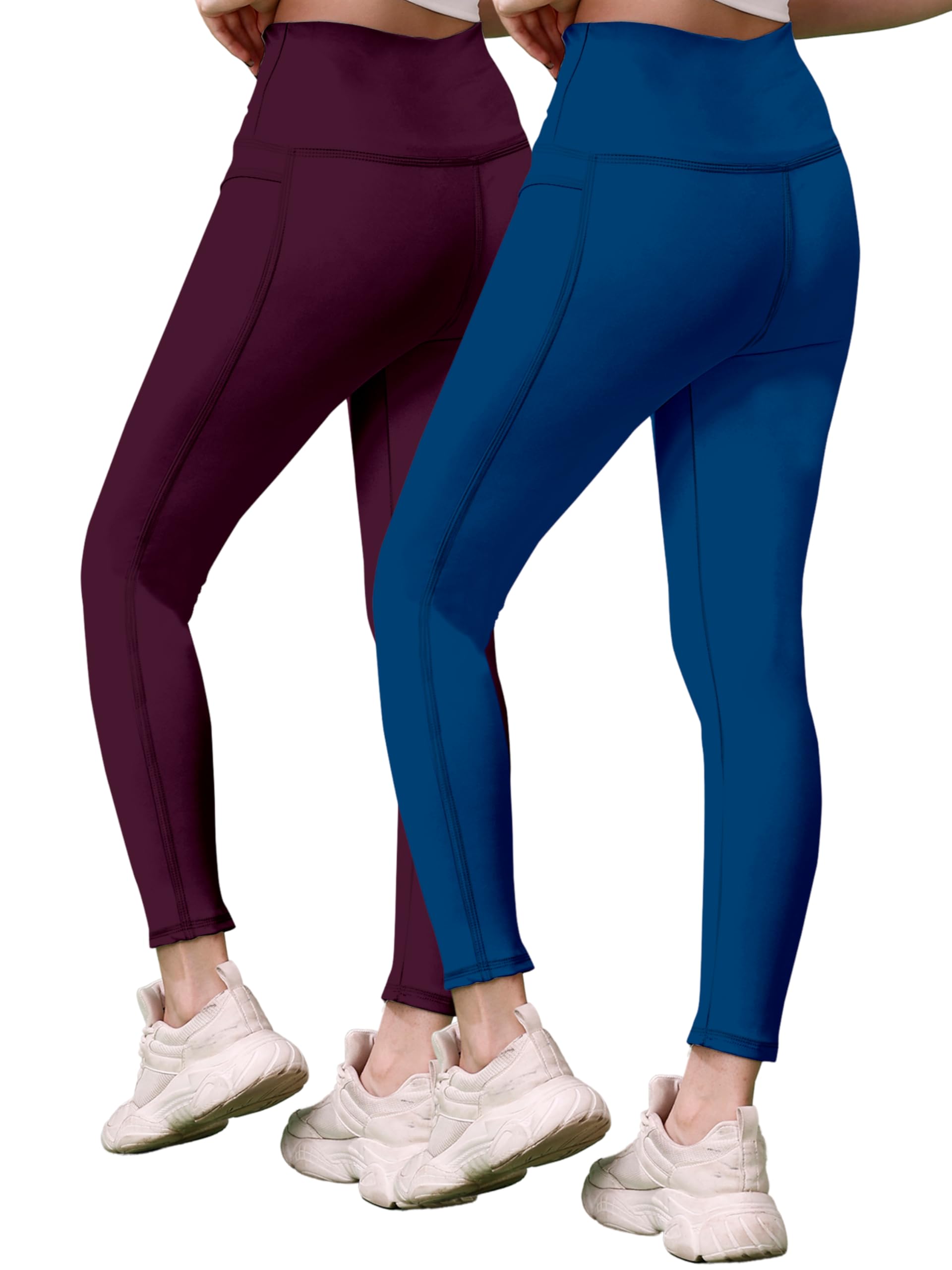 poojaran saree Women's Track Pant Combo | Yoga Pant for Fitness Wear |Activewear Leggings Combo for Women & Girls Pack of 2-picture-23