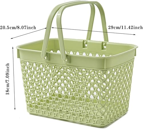 Miniatura 5 de Cesta portátil para ducha, organizador de plástico con asa, cesta de almacenamiento para baño, dormitorio, cocina, campamento, gimnasio, jardín,