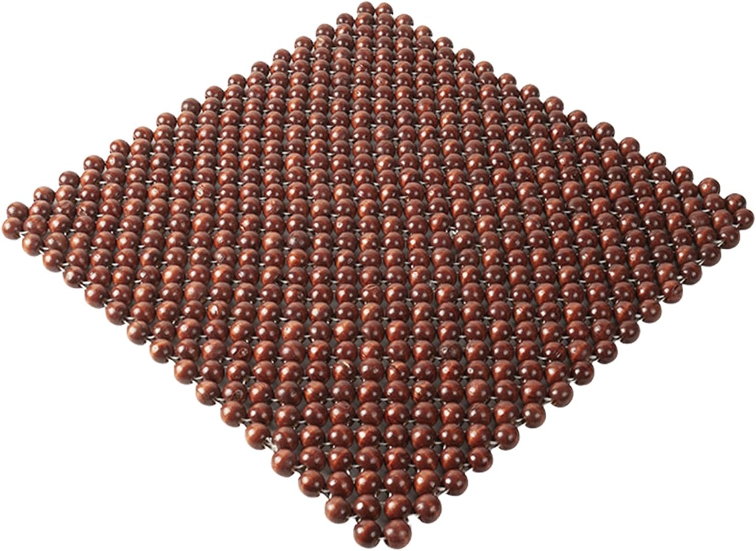 木製ビーズシートクッション 通気性デザイン 44x44cm 手織り シートパッド ホームオフィスカー用 3色オプション