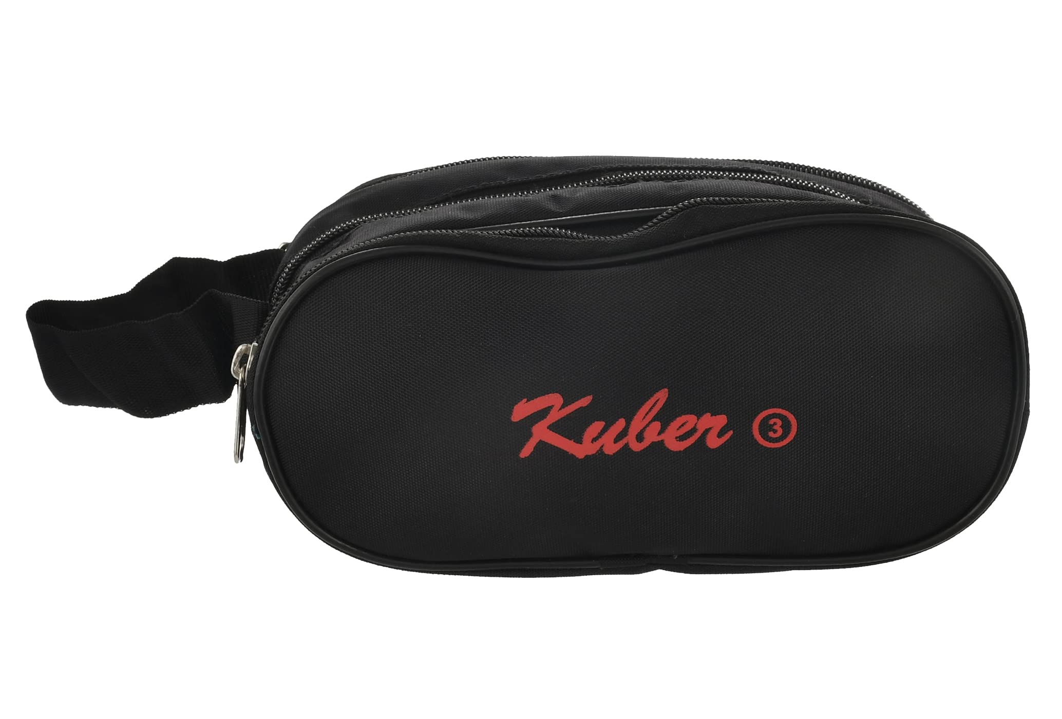 Kuber IndustriesKuber Industries Travel Toilerty bag|Shaving Kit for Men|Cosmetic Bag for Travel Accessories|3 Zipper Comparments & Carrying Strip|Pack of 1(Black)-HS43KUBMART26607
