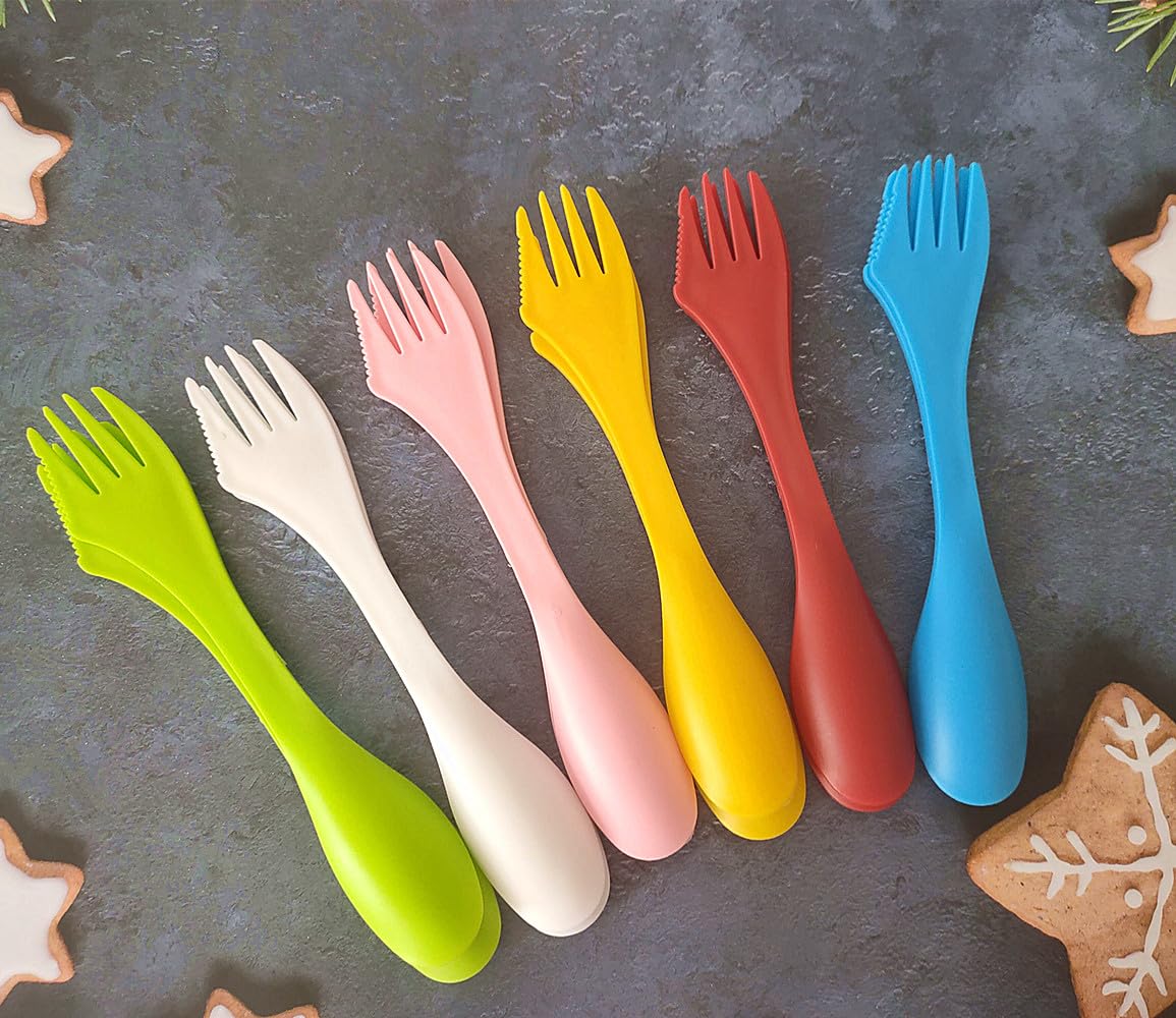 Amazon.co.jp: カラフルなプラスチックスポーク 3イン1 キャンプ