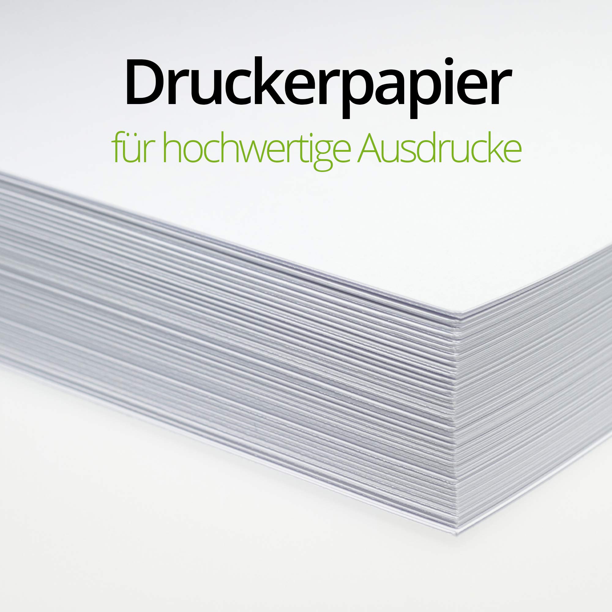 Druckerpapier Kopierpapier DIN A4, 80g Papier holzfrei weiß, 2 Kartons mit jeweils 5 Packungen, 500 Blatt pro Packung