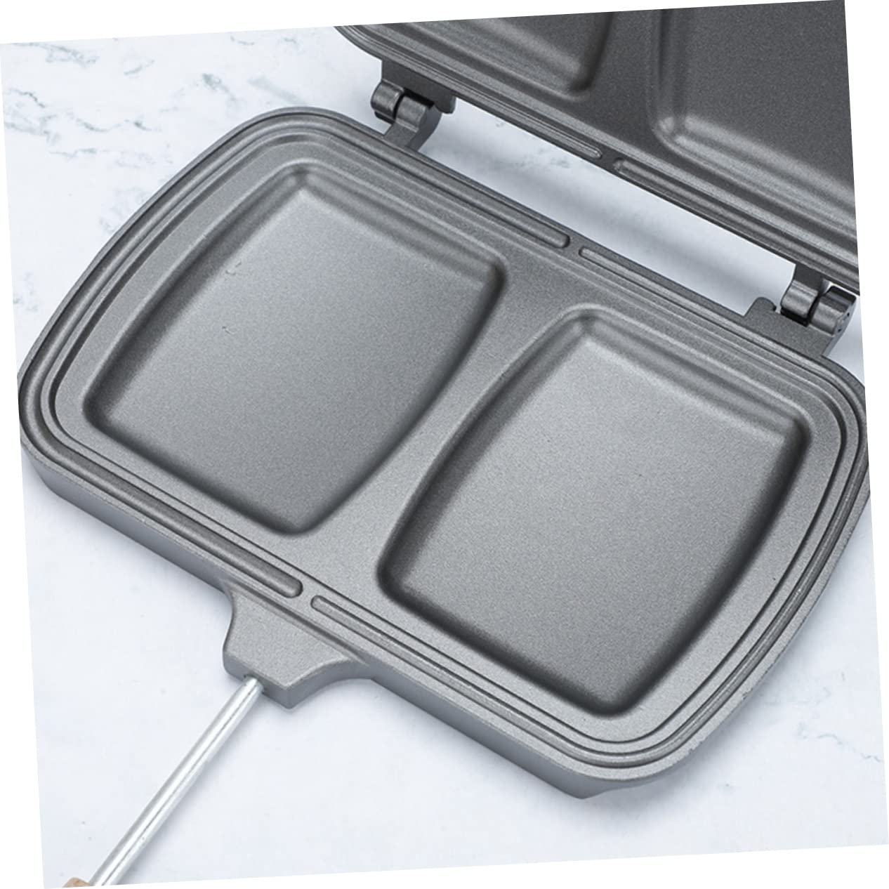 PRETYZOOM Double Sided Pan Frying Pan Sandwich Maker Breakfast Sandwich Press Home Kitchen Supplies
