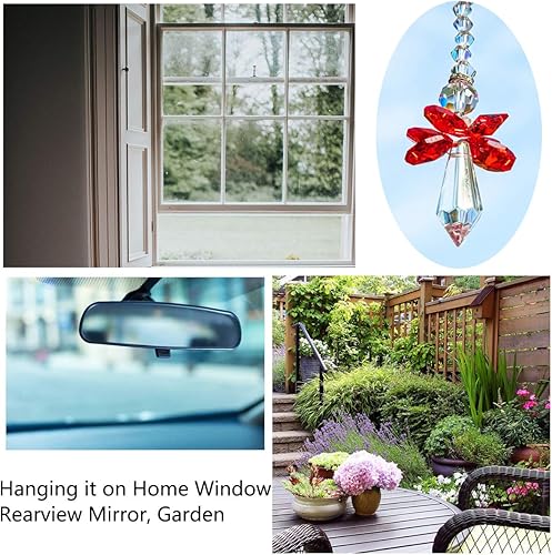 Miniatura 4 de Atrapasoles de cristal de ángel guardián arcoíris como decoración del hogar, decoración de coche y decoración de porche y adornos de cristal