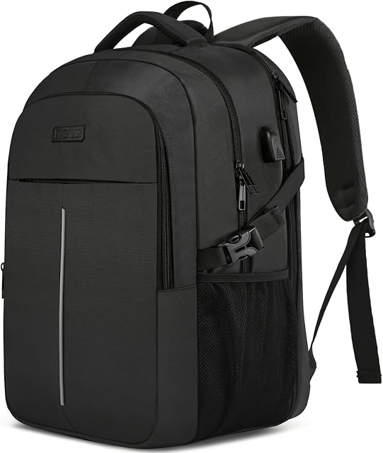 Extra Large Backpack for Men 50L,Water Resistant 17Inch Travel Laptop Backpack Work bag with USB Charging Port Anti Theft Big Business TSA Approved Computer Rucksack for Men Women College School,Black