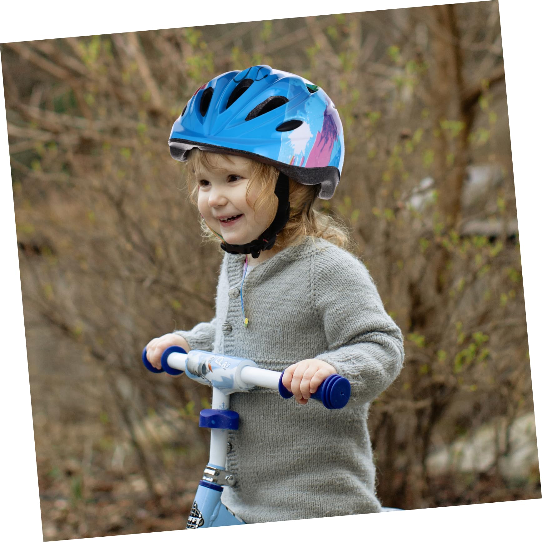 Kisangel 2pièces Casque De Vélo pour Garçon Fille Ajustable Et Sécurisé pour Cyclisme Sports De Plein Air Optimale Motif Floral