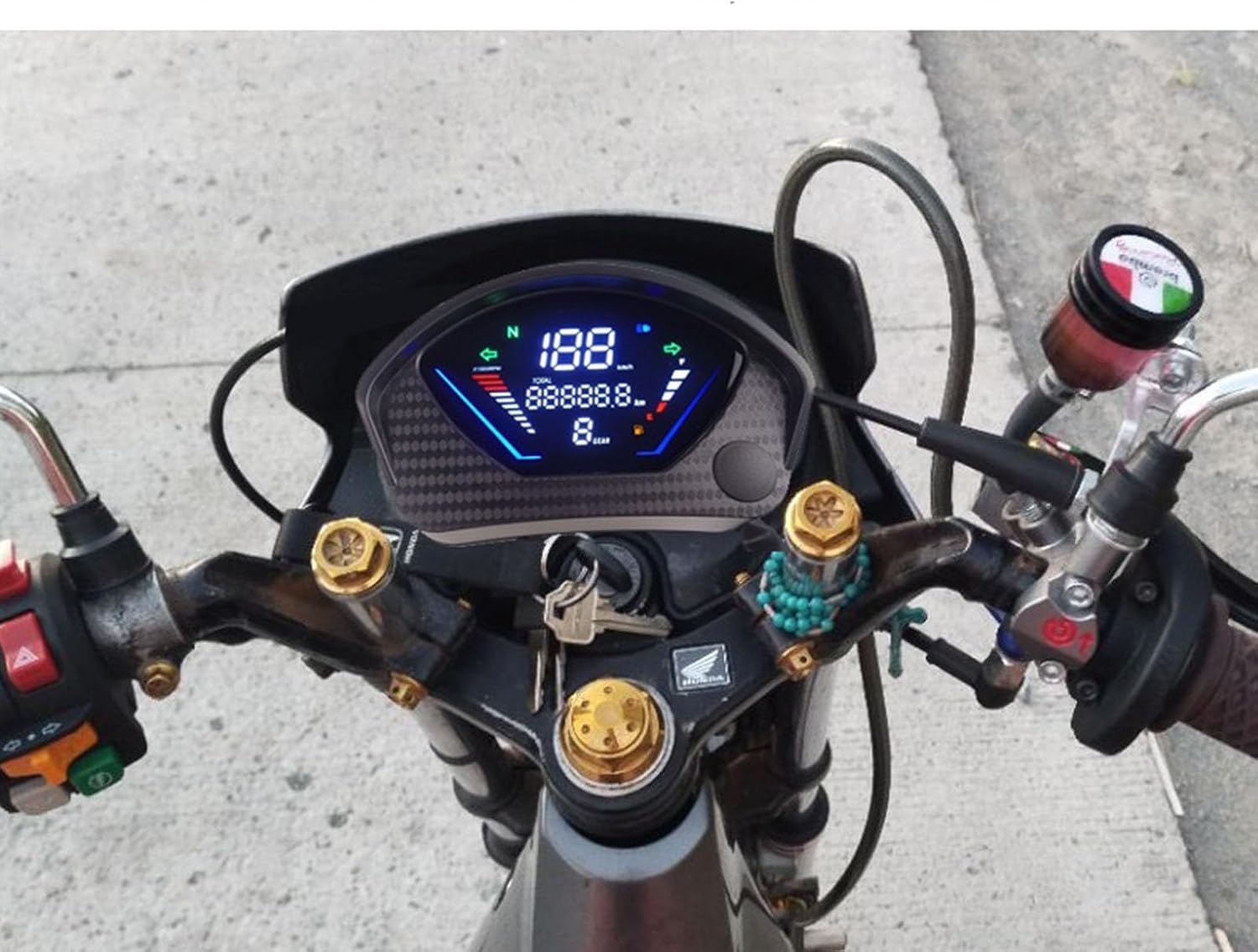 Multifunctional Clear Large Display Motorcycle Dashboard with Speedometer Gauge Accurate Readings for XRM110 RS125 CD70