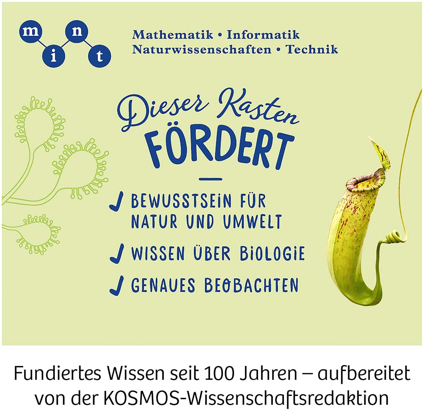 KOSMOS 632137 Fleischfressende Pflanzen, Insektenfresser selbst anpflanzen, Komplett-Set Anzucht-Station, Samen, Erde, Pipette, Experimentierkasten für Kinder ab 8 Jahren zu Garten, Biologie, Natur