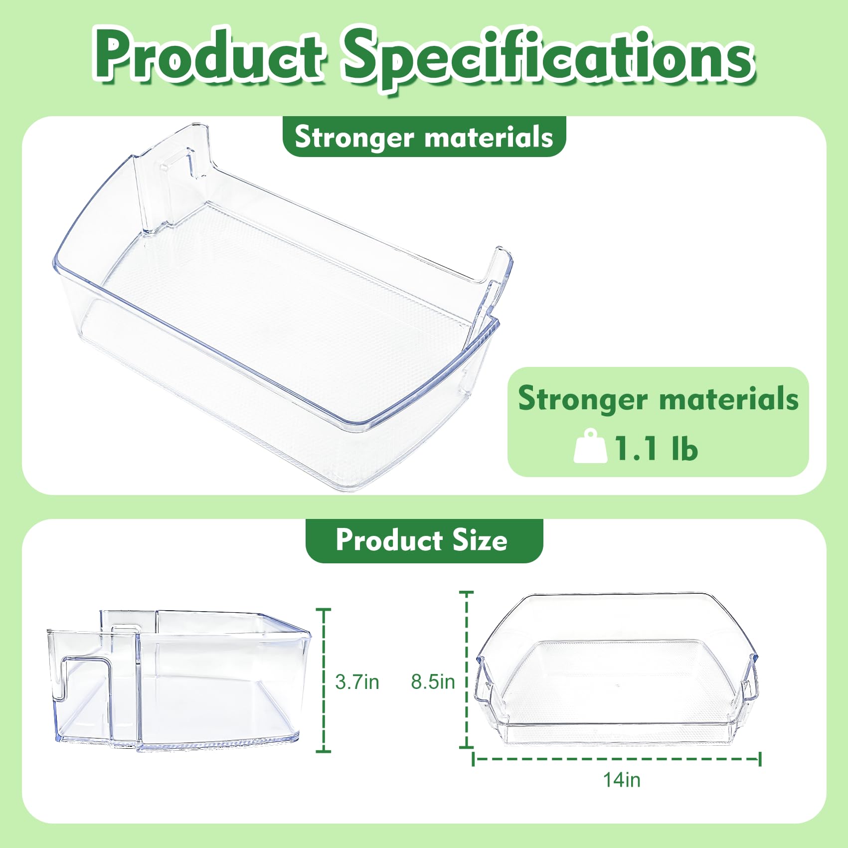 Amazon.com: MAN63948504 Door Shelf Bin, Bin Basket Shelf