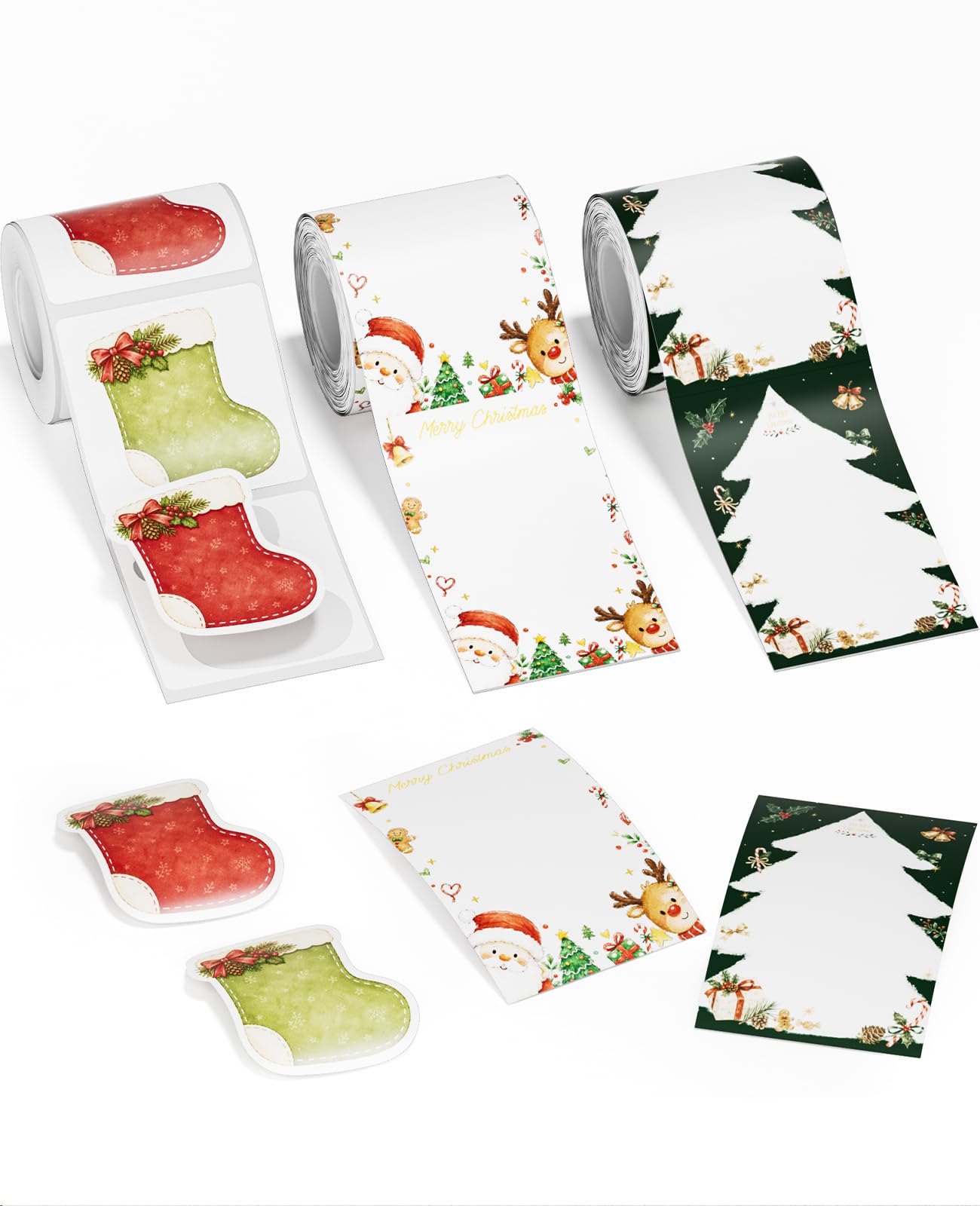 NIIMBOT Christmas Stickers 3 Rolls Labels for B1/B2/B21/B31 Label Maker