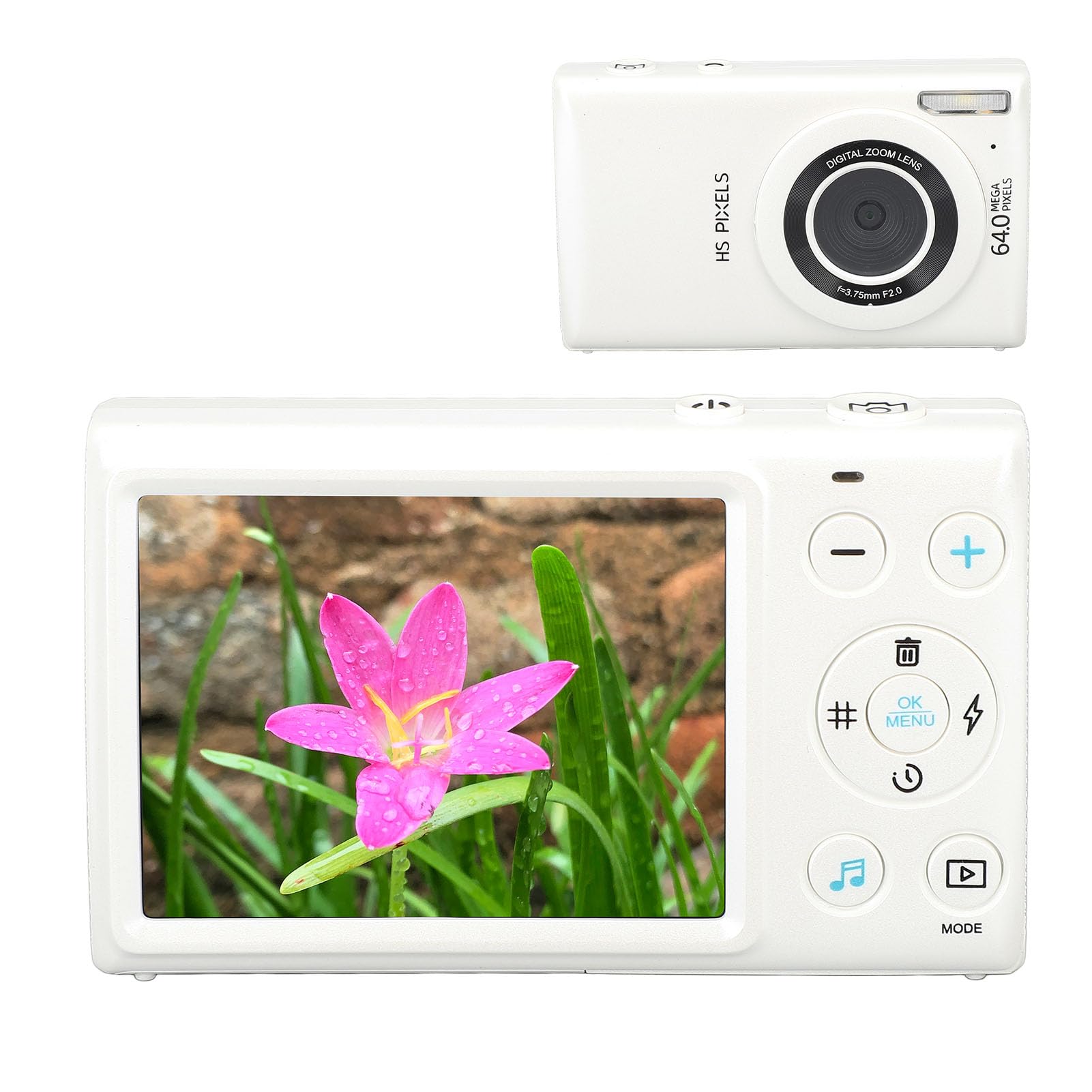 Appareil Photo Numérique 4K 64MP WiFi - Écran Inversible 180° Selfie - Autofocus + Zoom 16x - Carte 32GB & 2 Batteries Incluses