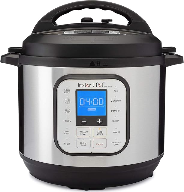 Instant Pot Duo Nova Electric Multi-Use Pressure Cooker, Stainless Steel, 9.5L - 1440W, Silver