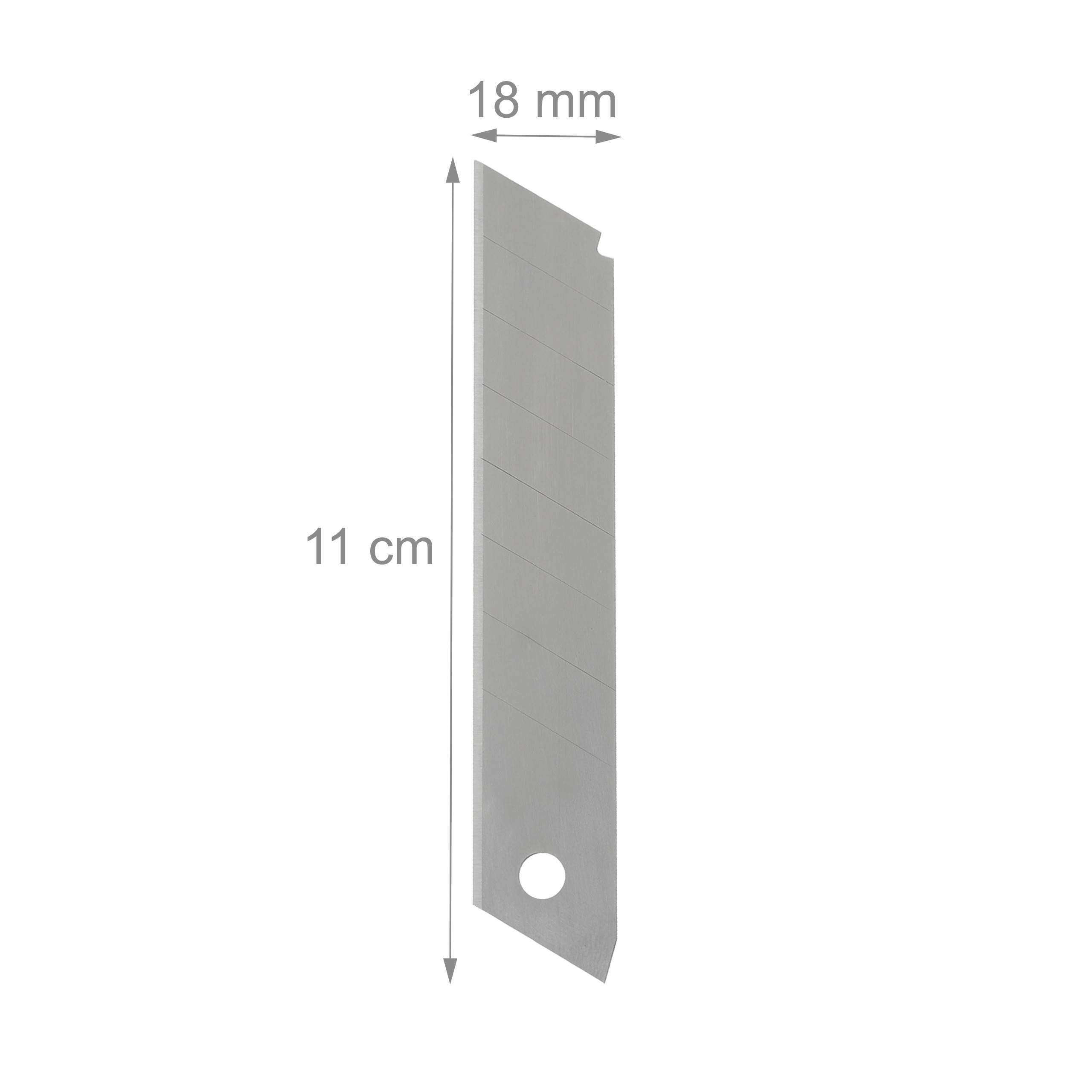 Relaxdays Set da 1200 Lame di Ricambio per Taglierino 7 Punti di Rottura Affilate 18 mm in Acciaio al Carbonio, Argento
