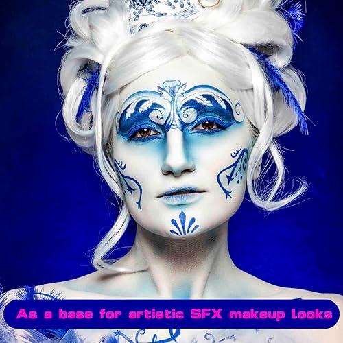 Vista 138 de MEICOLY Pintura facial naranja para el cuerpo (1.06 onzas), pintura facial crema para Halloween, calabaza, tigre, efectos especiales, maquillaje