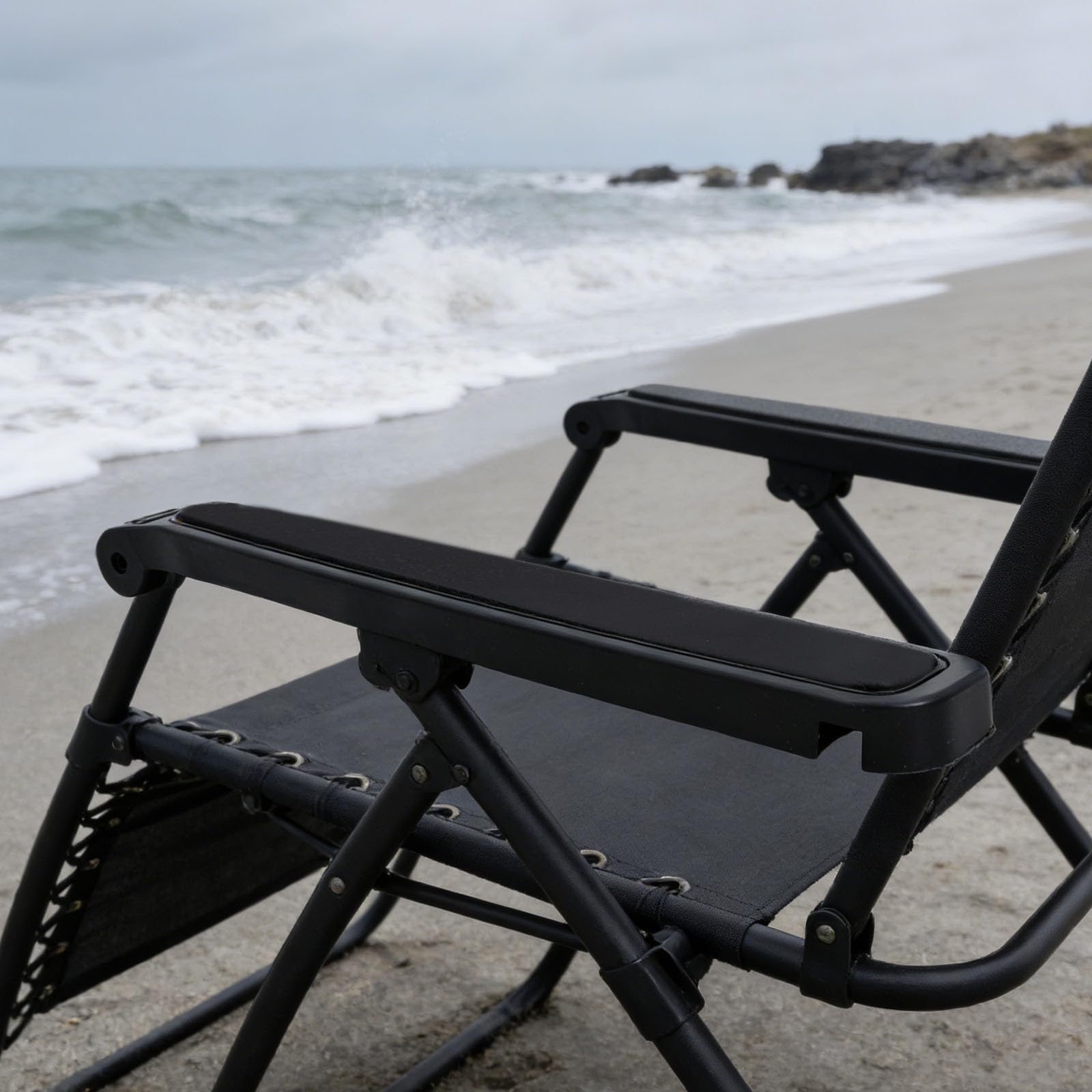 Apoyabrazos Acolchados para Silla de Playa Plegable 1 Par Tornillos Almohadilla Cómoda y Resistente para Repozos de Exterior y Oficina Reemplazo Aadjustable para