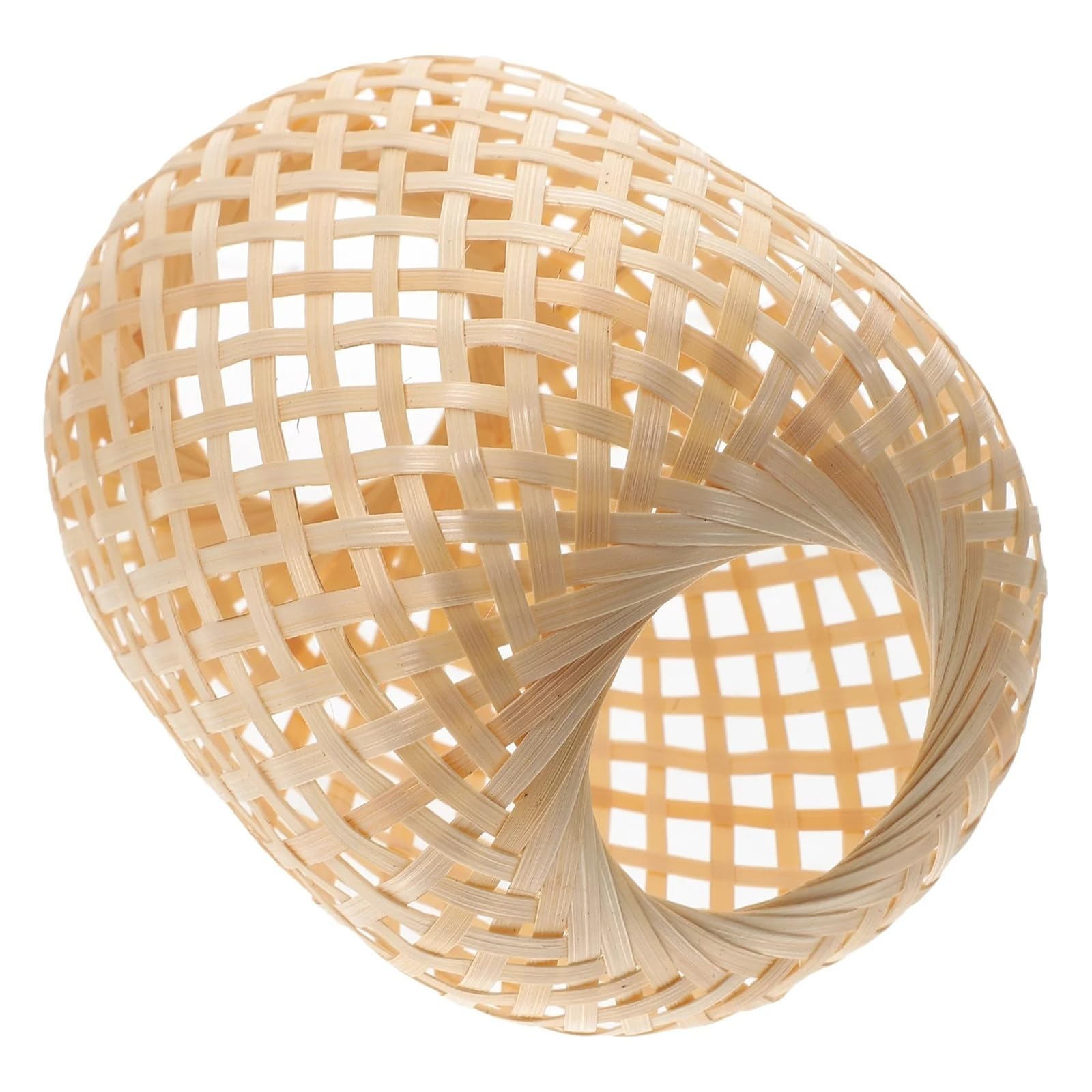Luxemetals One Color Lightweight Rustic Woven Bamboo Pendant Lampshade For Home, Bedroom, Office, And Study Decor