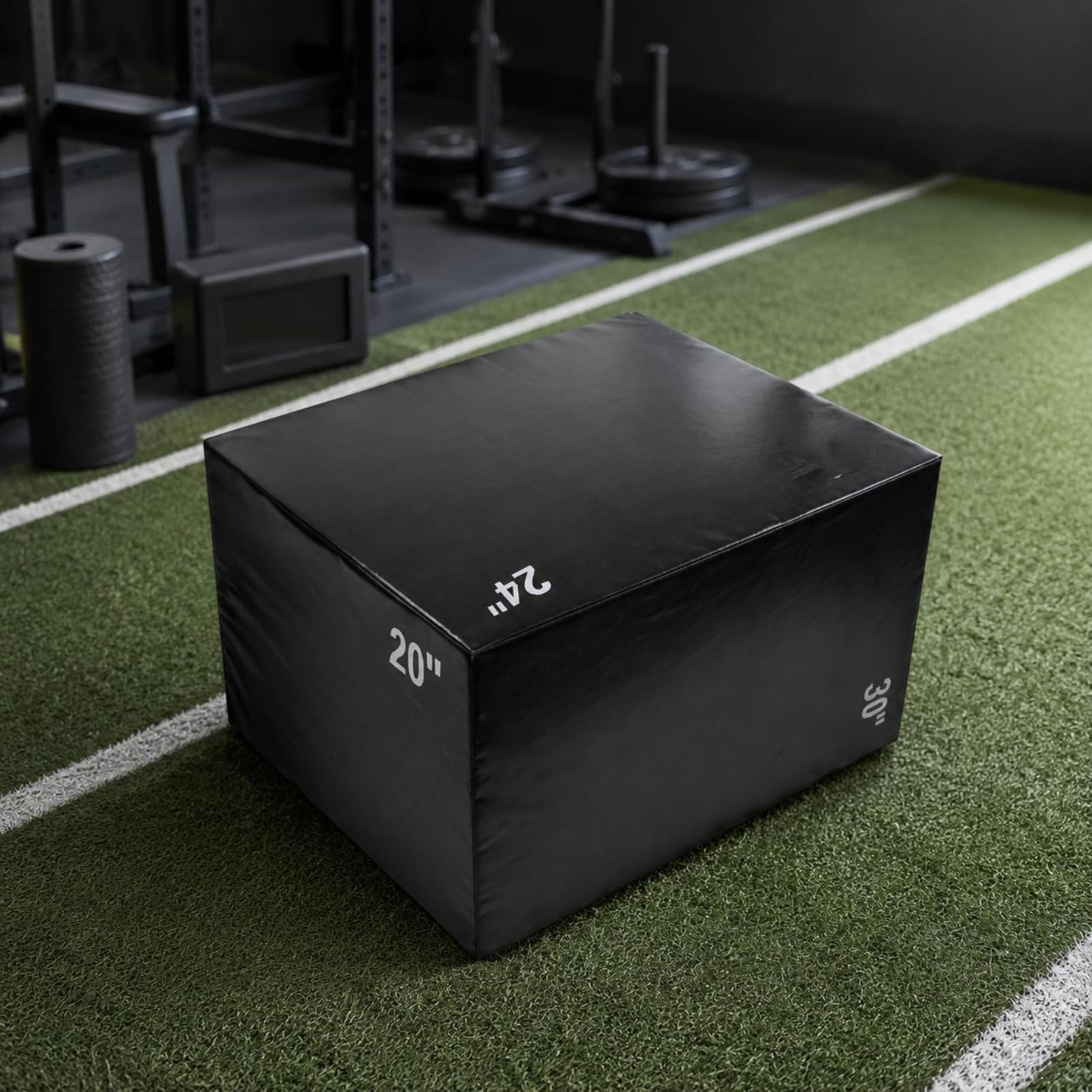 de Entrenamiento Fitness Caja Pliométrica Bloque de Salto Cubo Acolchado Base Firme para Sentadillas Búlgaras y Elevaciones Adecuada para Sesiones de, 30KG