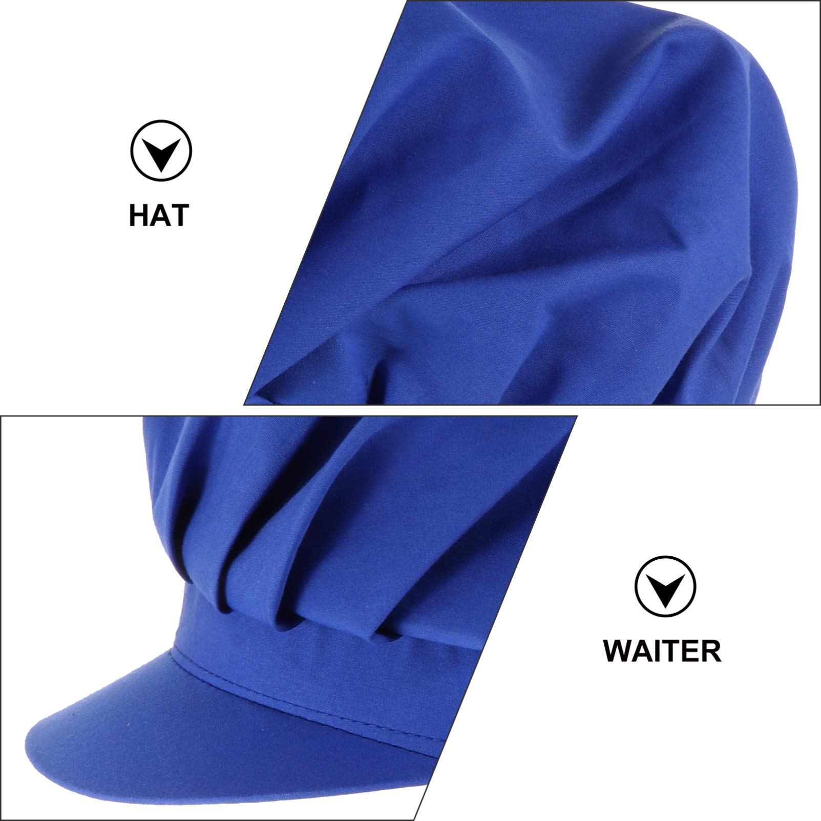 HEALLILY Chef Cap Cappello Elastico in Cotone Traspirante per Cucina Uomini Donne Blu