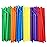 ALINK 100-Pack Solid Colors Flexible Drinking Straws, Plastic Disposable Bendy Straws - 7.75 x 0.23
