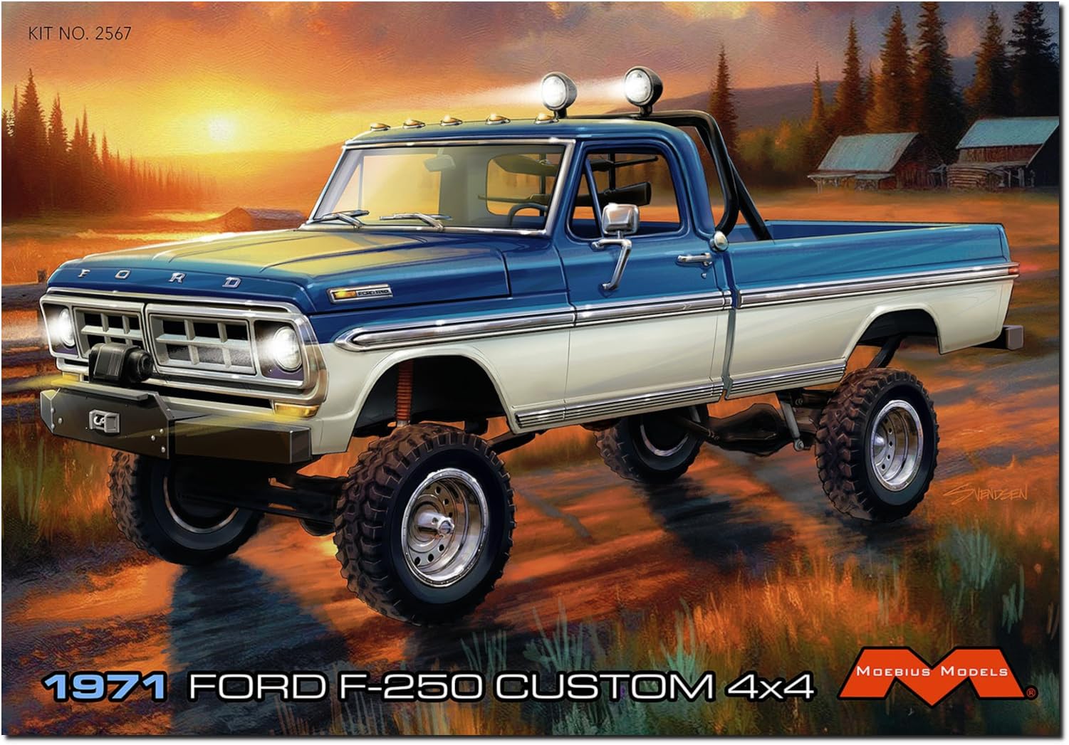 メビウスモデル 1/25 1972 ford f-250 レンジャーXLT 雪かきブレードを装備したスタイルが楽しい！「フォード F250
