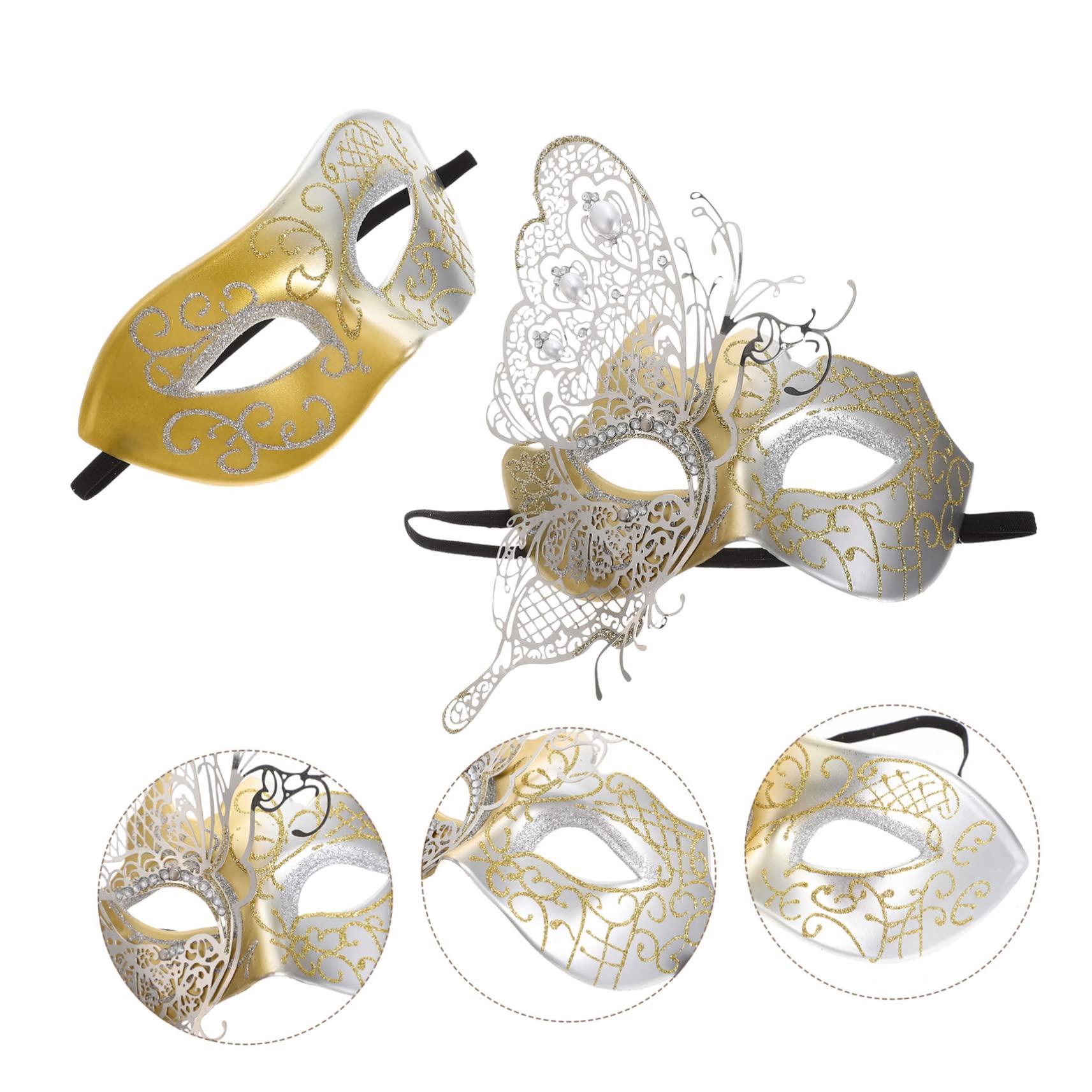 LIFKOME 4pezzi Maschere Decorative Metà Per Masquerade Per Halloween Per Cosplay