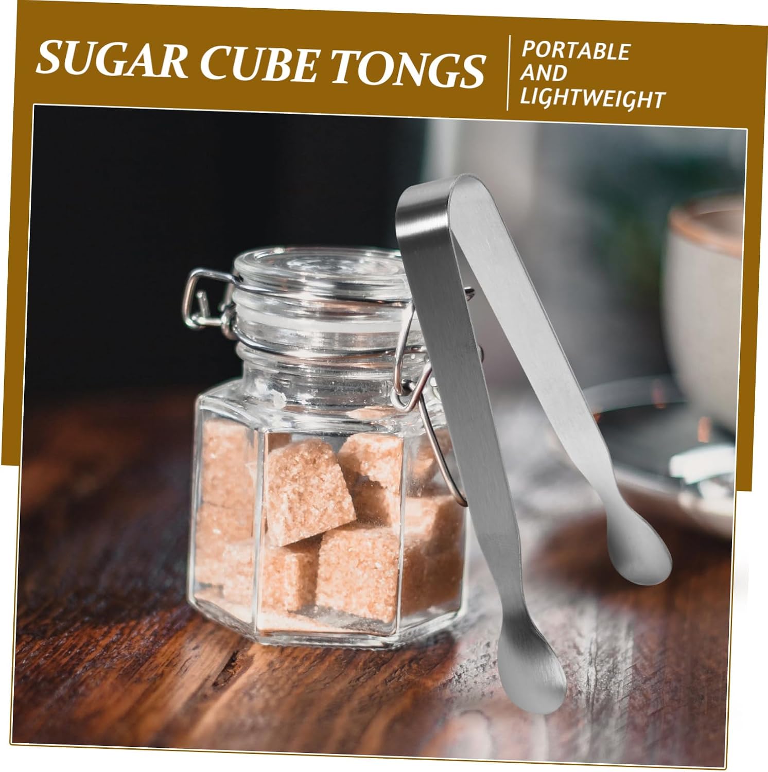 6pcs Mini Stainless Steel Tongs Sugar Cube Ice Serving Utensils for Cooking Party Supplies