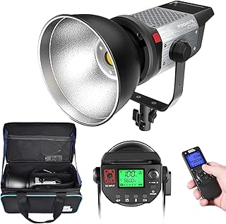 LED Video Light, Pixel 160W 5600K Bowens Mount Continuous Lighting with Remote Control, CRI＞97/TLCI＞99/112000Lux@0.5m COB C150 Daylight-Balanced for Studio Photography Video Recording Shooting