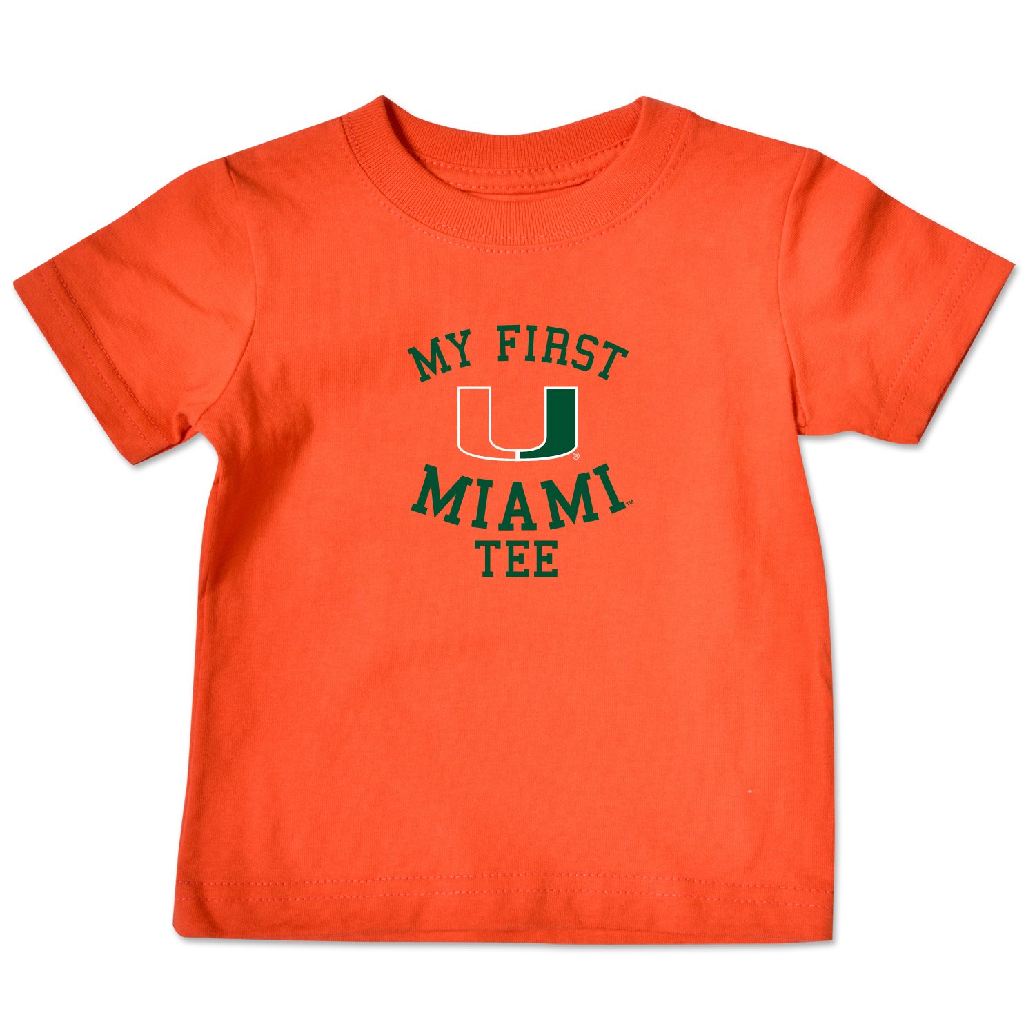 College Kids NCAA Miami Hurricanes Infant Short Sleeve Tee, 12 Months, Orange
