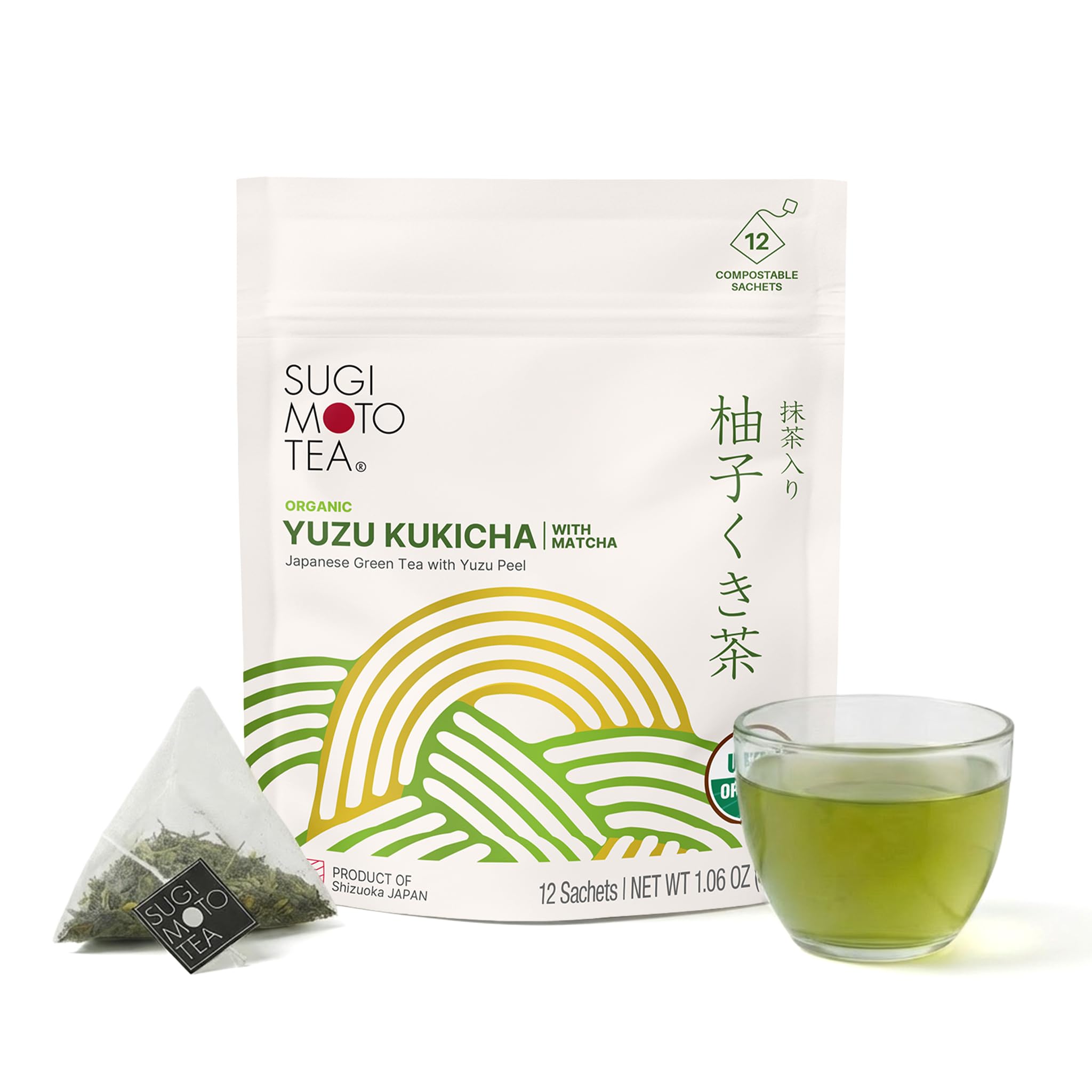 Amazon.com: SUGIMOTO TEA Japanese Organic Yuzu Kukicha with Matcha