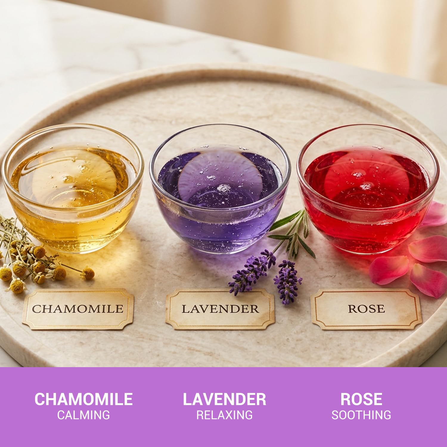 Spa Luxetique Bain Moussant avec Sel d'Epsom pur, Coffret de Bain parfum Camomille Rose et Lavande, Cadeau Fête des Meres, Cadeaux pour Femmes Hommes 3 Pack 49,8 fl oz