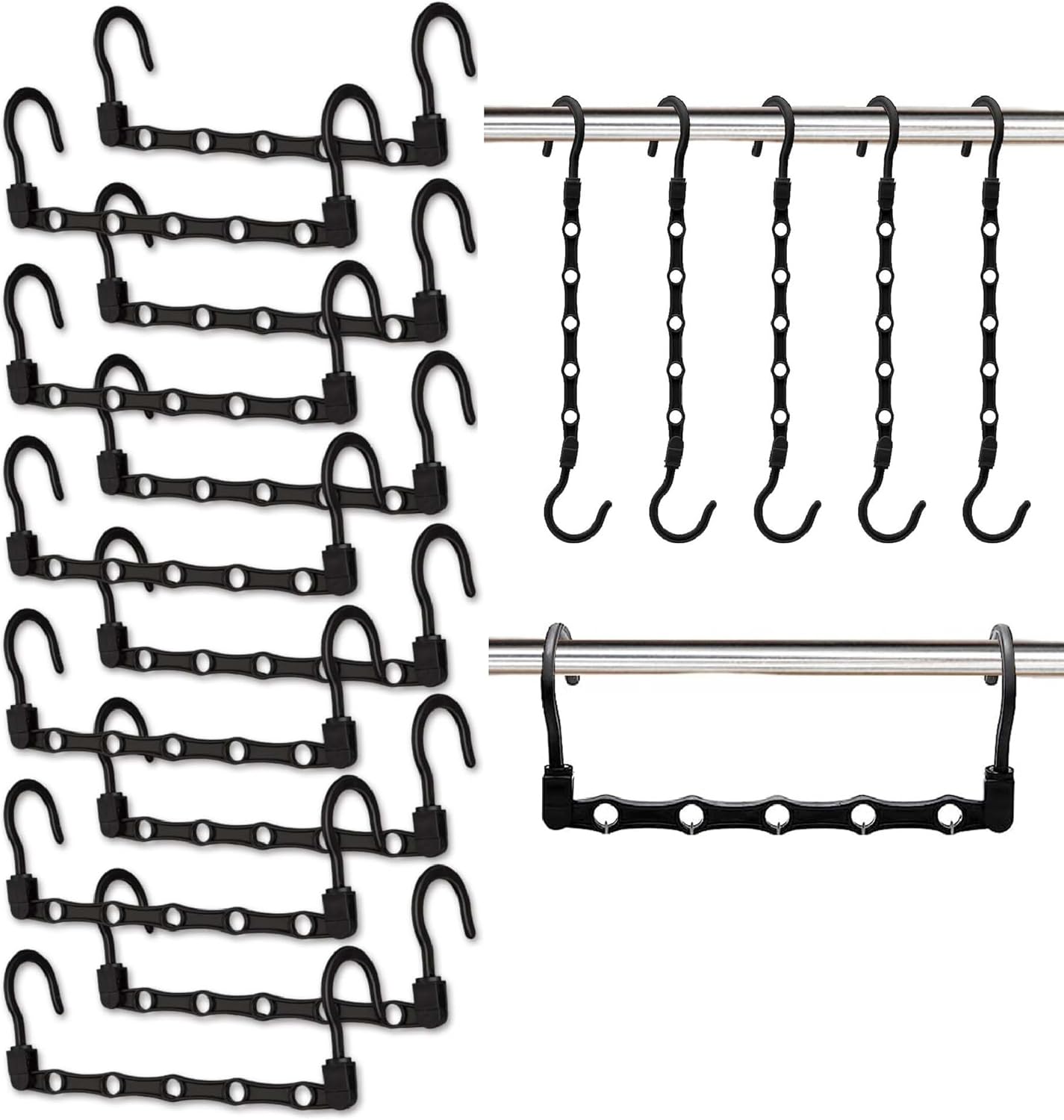 Paquete de 12 perchas para ropa, transforma y mejora el espacio de tu armario, diseñadas para una organización óptima, sostiene múltiples camisas y