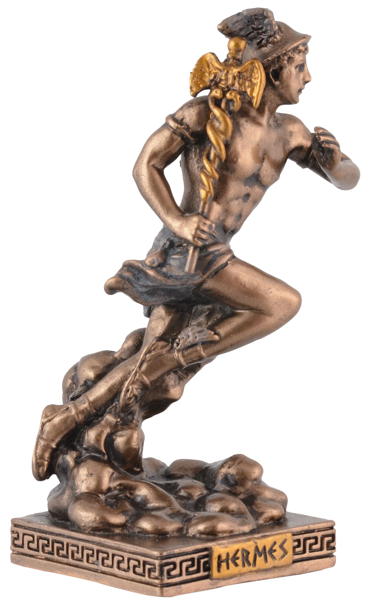 Veronese - Figura en miniatura de Dios Griego Hermes (pintado en bronce)