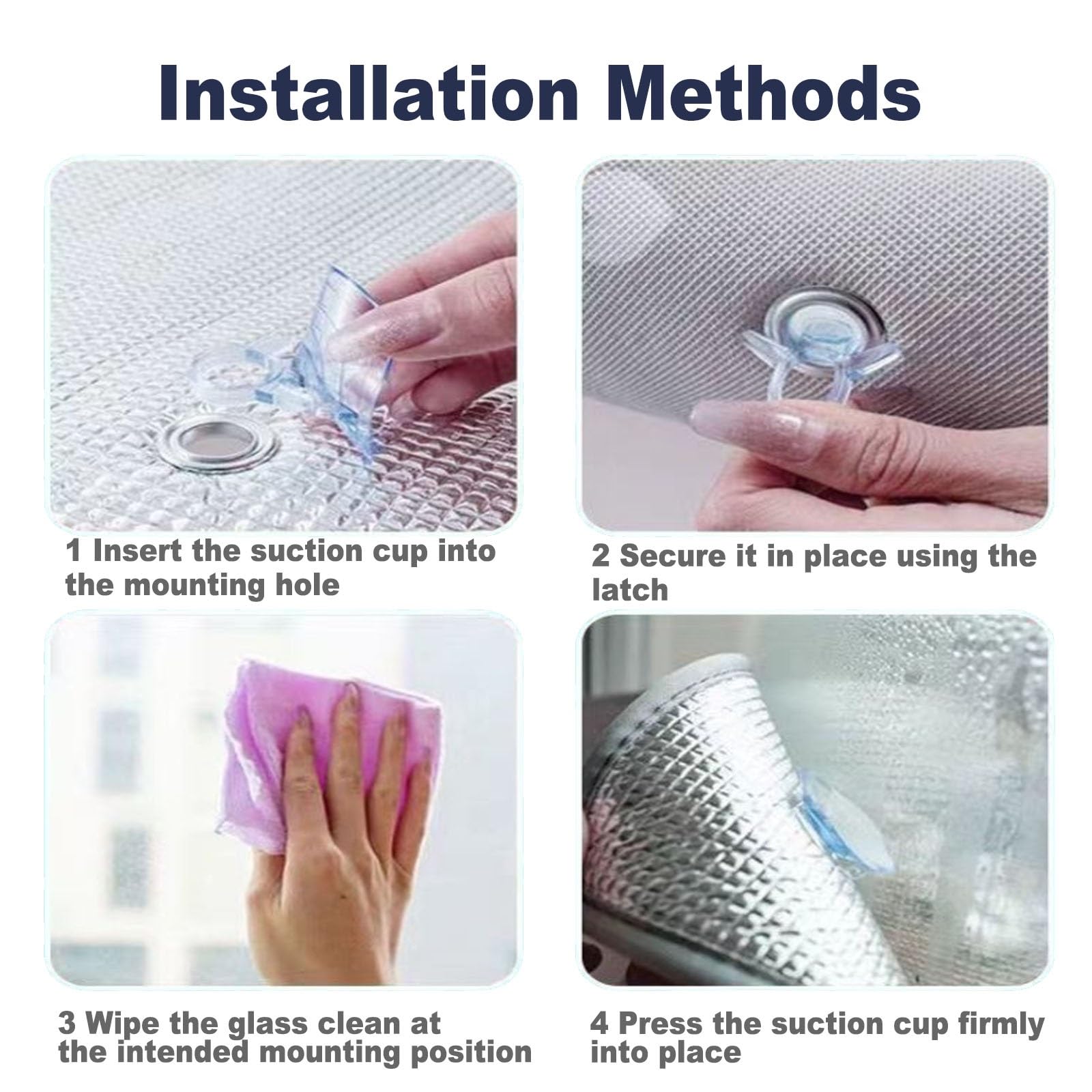 Film Isolant pour Fenêtre en Aluminium avec Ventouses 8mm