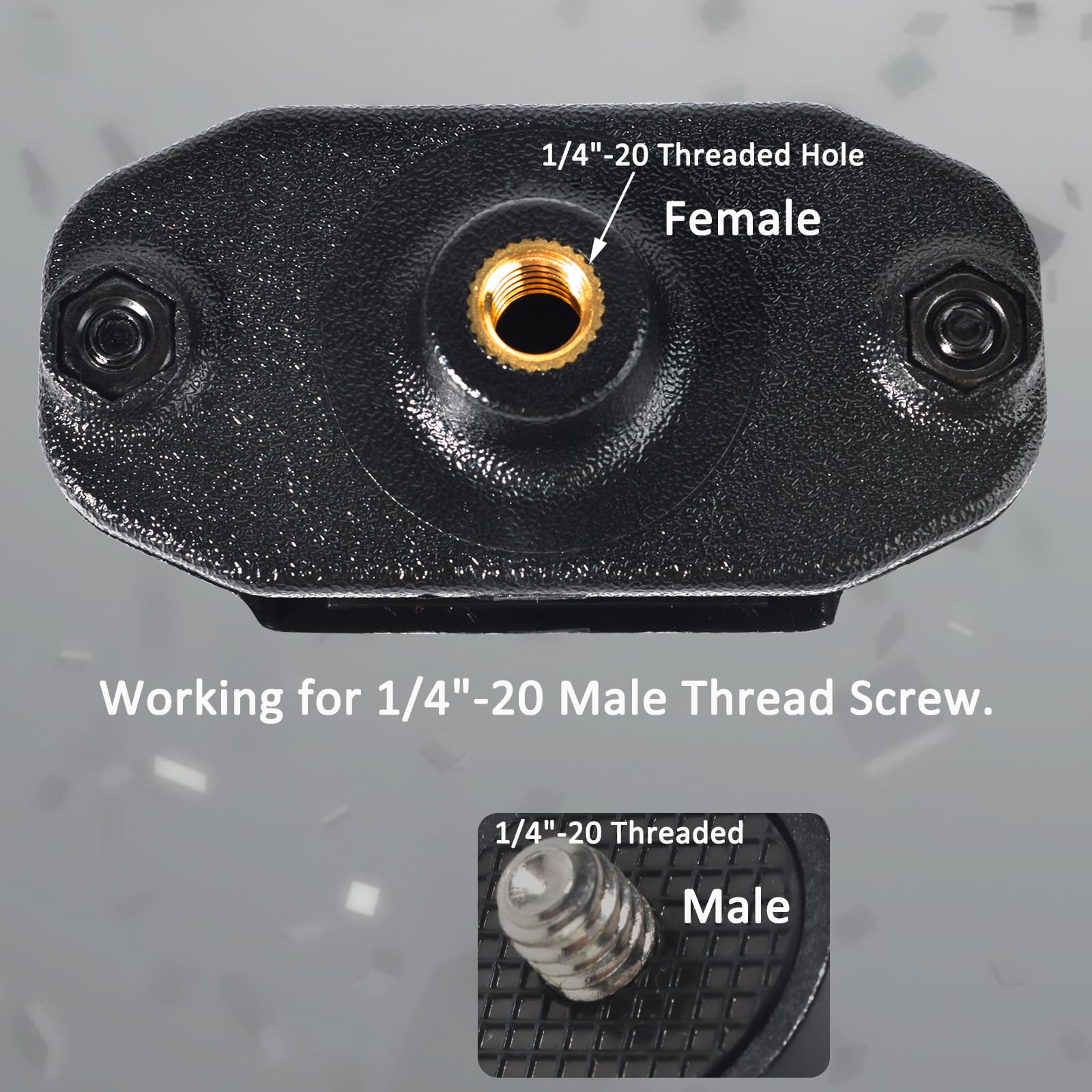 HYS Dual-Purpose Handheld CB Radio/Remote Speaker Mic Hanger, HT W/Belt Clip or Round Knob Holder Mount with Standard 1/4