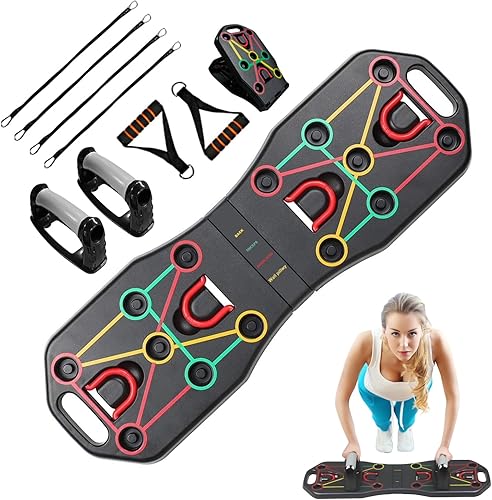 WILDKEN Tabla de empuje 2023 todo en uno portátil multifunción plegable barra de empuje hacia arriba juego de gimnasio en casa equipo de