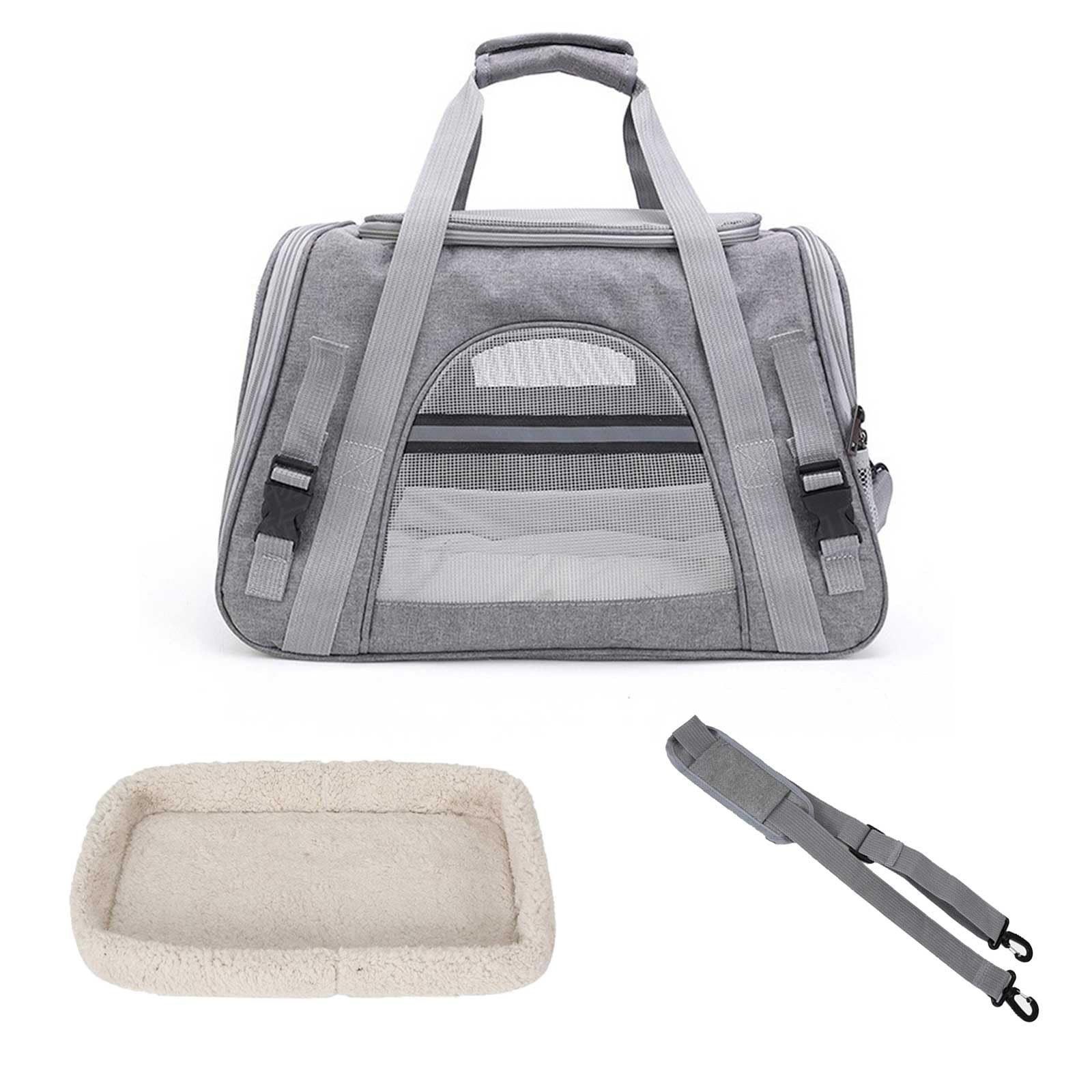 [JIANDO] ペットキャリー 猫キャリー バッグ 4WAY 手提げ・ショルダー・リュック・キャリーケース 折りたたみ 通気性メッシュ 多入口 猫 キャリーケース 猫 きゃりーバッグ 小型犬 ウサギ対応 飛び出し防止リード付 マット付き 防災・避難 通院 旅行