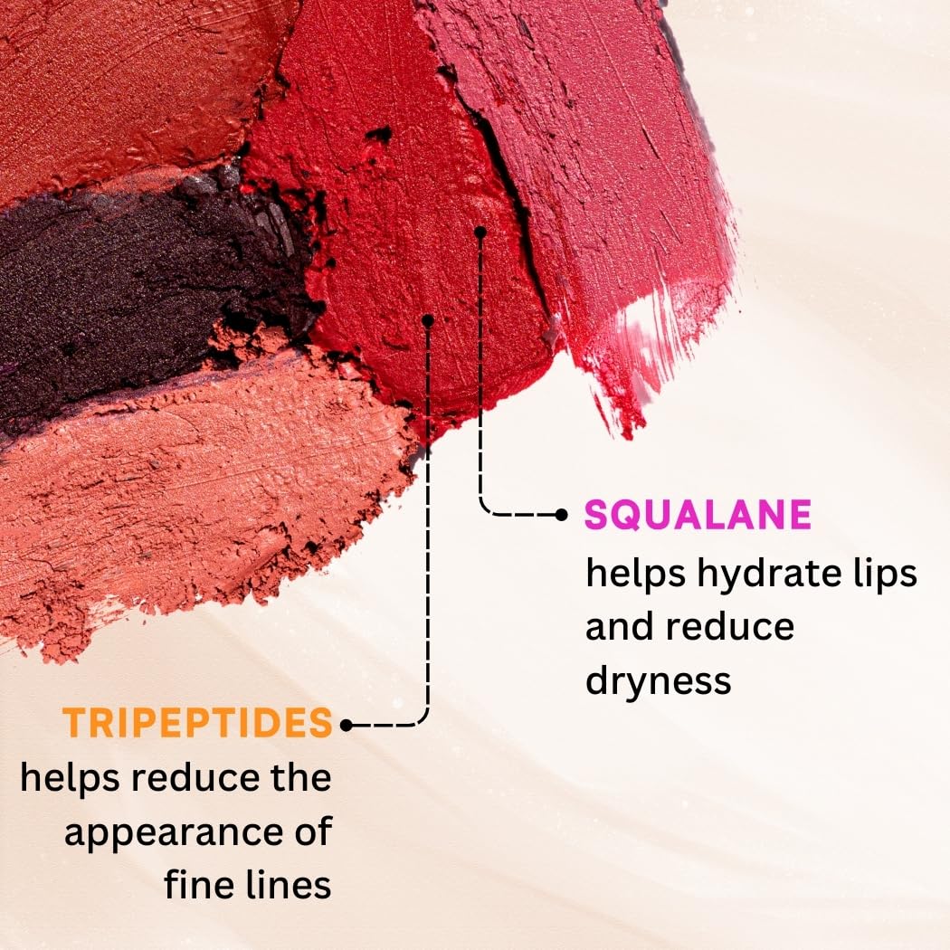 TYPE BEAUTY INC. Cream Matte Lipstick For Dry & Dehydrated Lips with Squalane & Tripeptides | Long Lasting upto 8 Hrs | Nourishes Lips & Great For Daily Use | For Women - Salty (509) | 2.5g 4