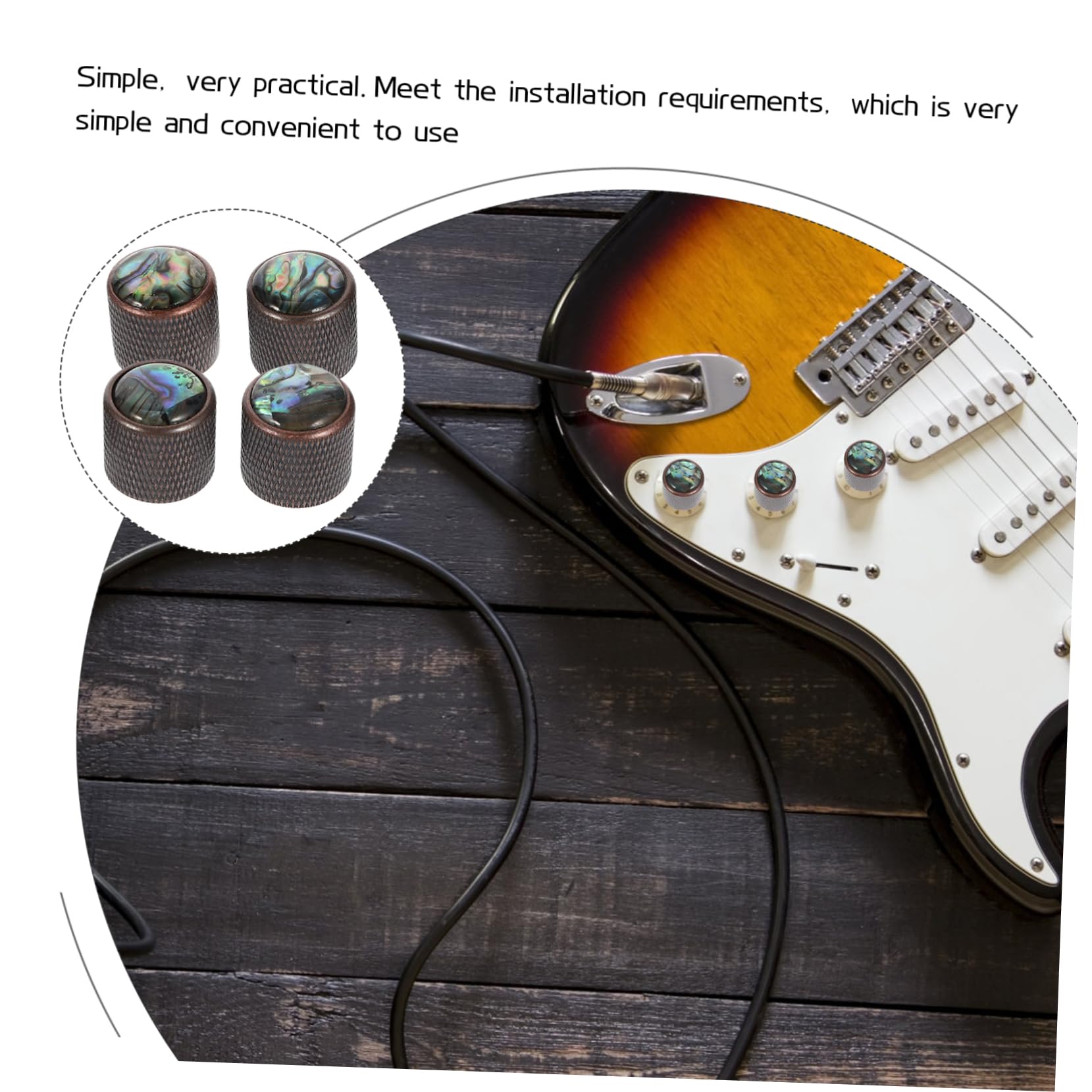 12stücke Lautstärkeregler Gitarre Bass Hochwertige Metallknöpfe Mit Muschelschale Langlebig Und Installieren Perfektes Zubehör Für Musiker
