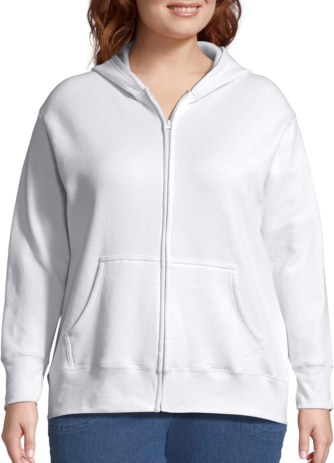 JUST MY SIZE womens Ecosmart Fleece Full-zip Hoodie - Image 4