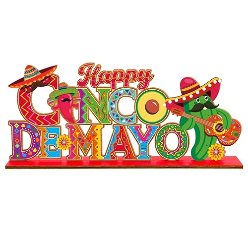 Cinco de Mayo Decorations Wooden Centerpieces Happy Cinco de Mayo