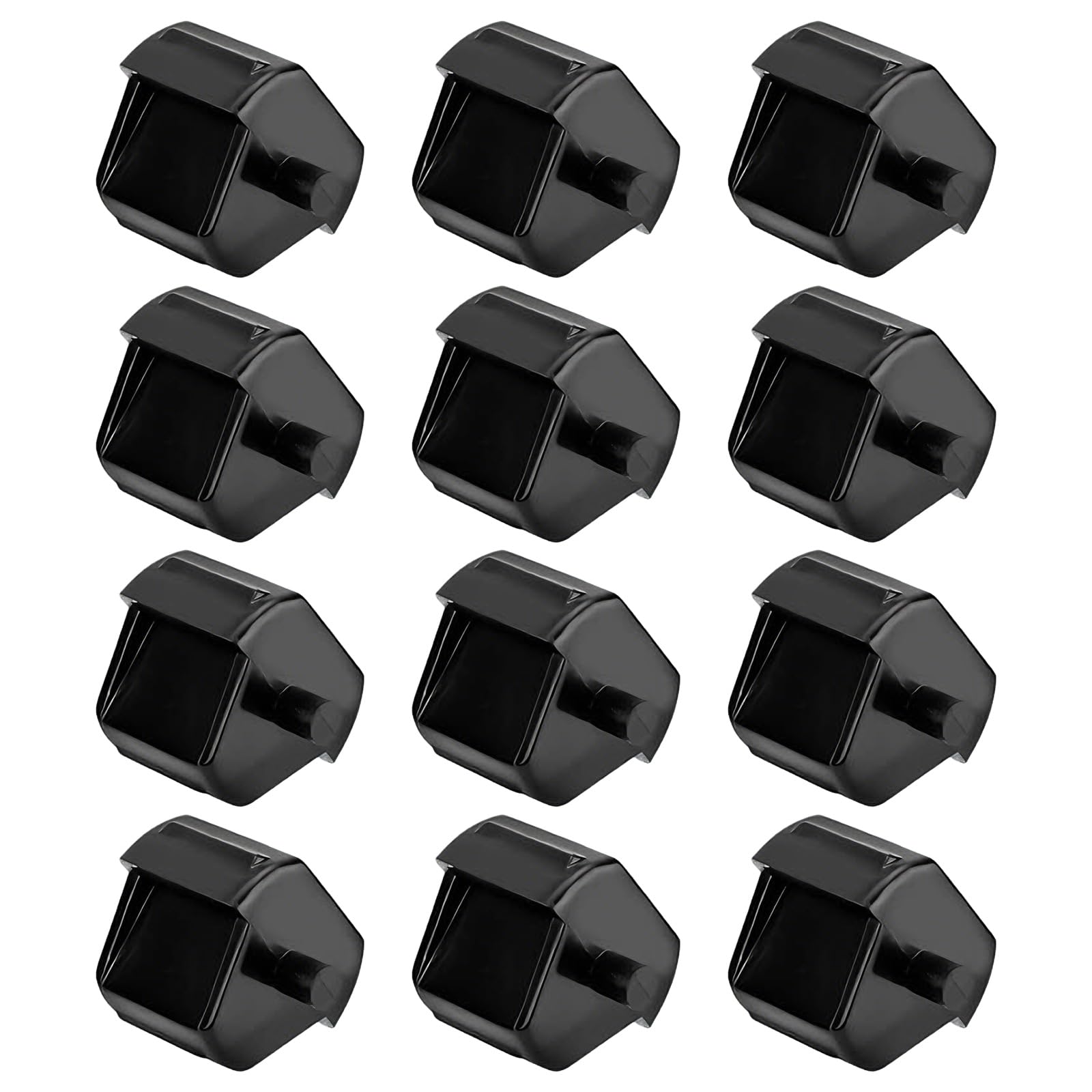 Plastic Tape Dispenser Core Insert Refills, 12-Pack - Compatible with Tape Dispenser Parts for School, Office, and Home Supplies (Black)