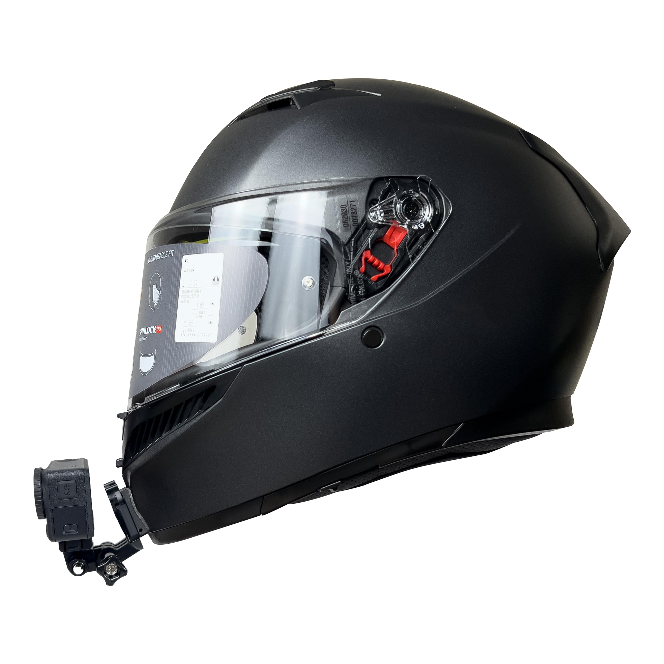 JINGXIN Chin Mount for Agv K3 Helmet,Curved Adhesive Sticky Mounting with Accessories,Compatible with GoPro and Most Action Camera Electronics