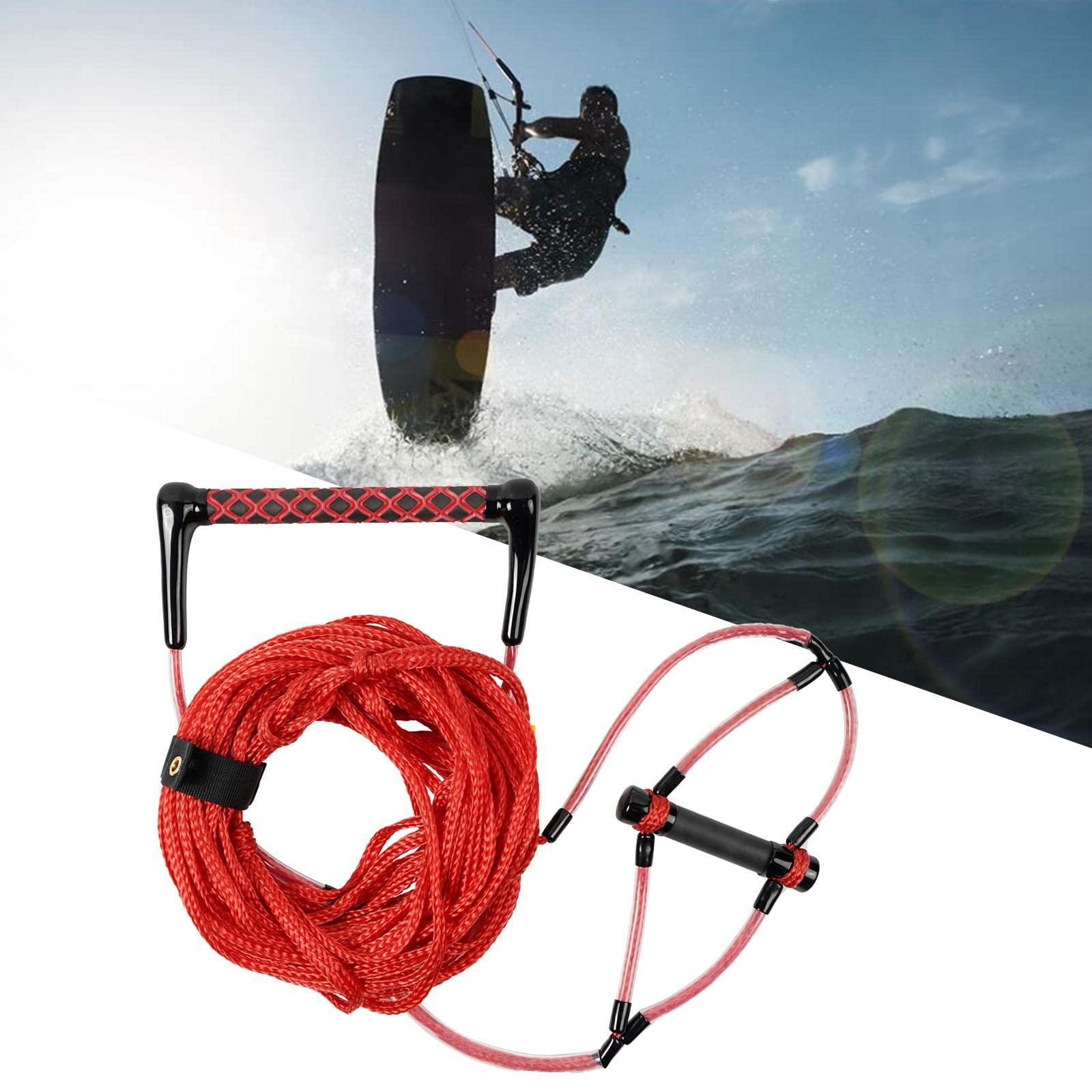 Cuerda de esquí acuático Cuerda de esquí acuático Tabla de rodilla Cuerda de surf flotante Remolque Equipo de deportes acuáticos Lancha rápida Cuerda de remolque de barco con agarre Cuerda de Wakesurf