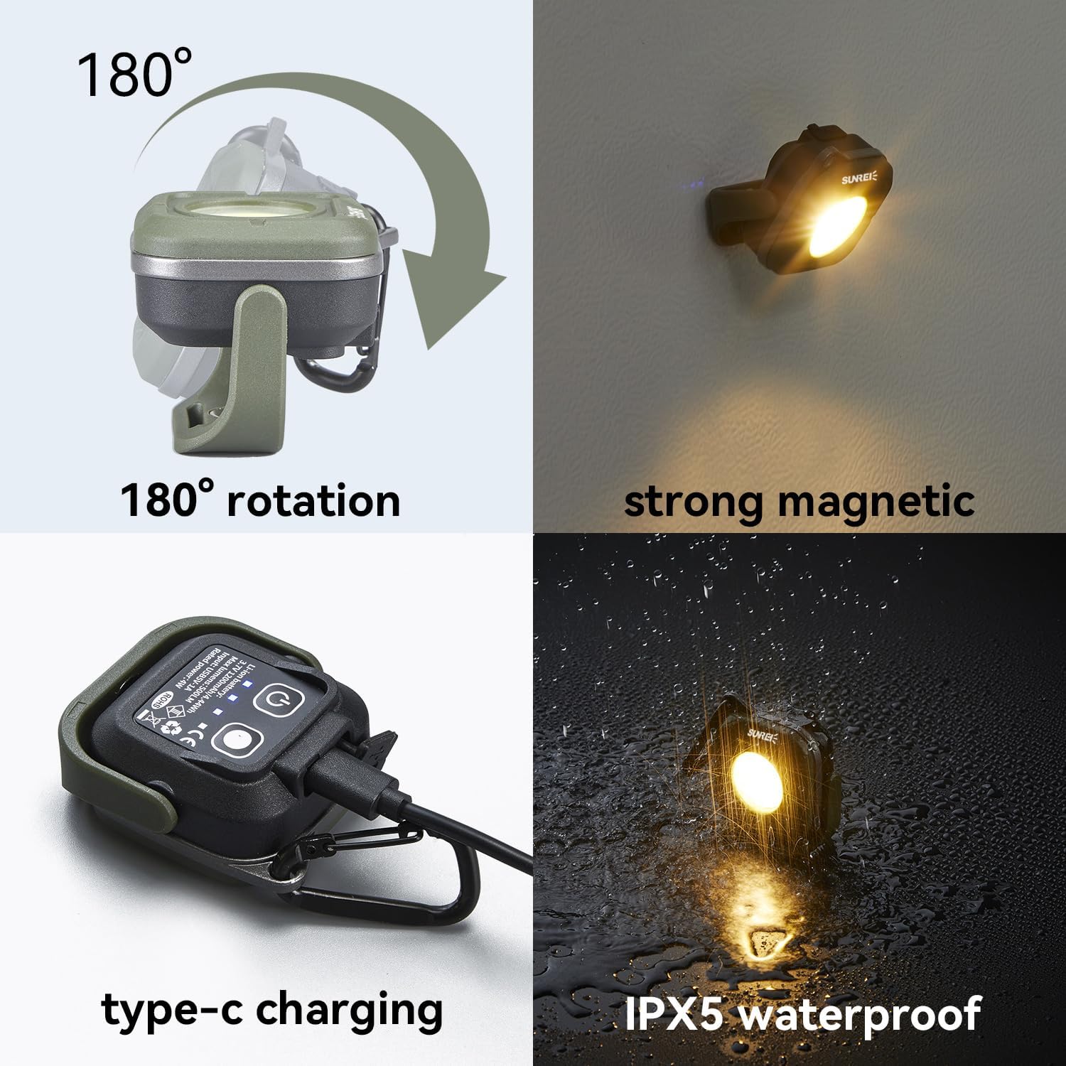 SUNREI C500 Features: Rotation, Magnetic, Charging, Waterproof