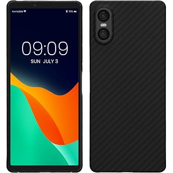 kalibri Protective Case Compatible with Sony Xperia 10 VI - Aramid Case - Mobile Phone Cover Case Mobile Phone Case Matte Black