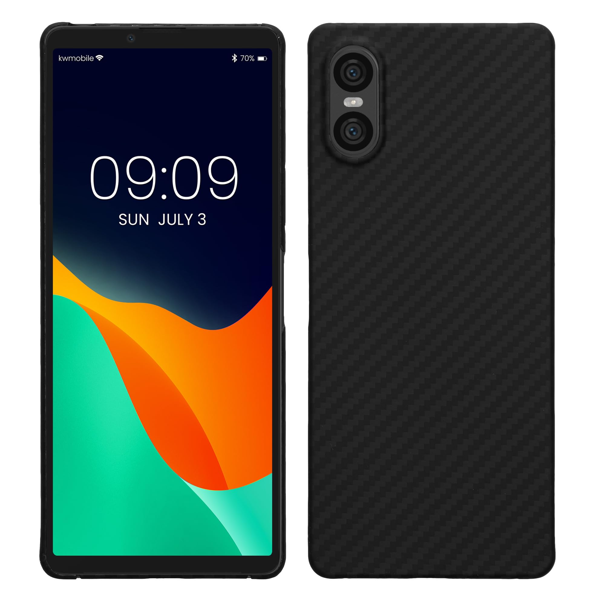 kalibri Aramid Fiber Case Compatible with Sony Xperia 10 VI - Case Super Slim Strong Protective Phone Cover - Black Matte