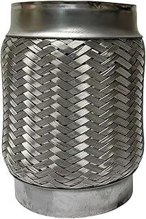 US SHIP 4'' ID x 6" Length Exhaust Flex Pipe Coupling Stainless Steel Braided Interlock