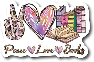 Love Reading Large Waterproof Decal Sticker - Enrich Walls, Windows, and More with Literary Inspiration