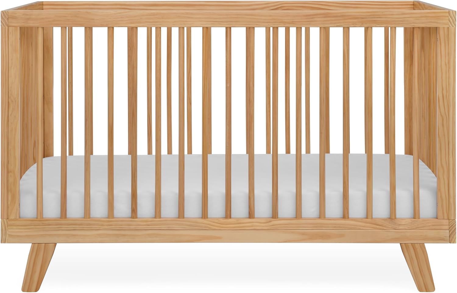 3-in-1 Astin Convertible Baby Crib - Wooden Baby Crib, Grows with Your Baby, Converts to Toddler Bed & Day Bed, 4 Adjustable Support Base Height | Natural